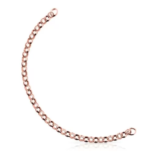 Outlet Rose Silver Vermeil Hold Bracelet 17cm. Silver Bracelets | Chain Bracelets