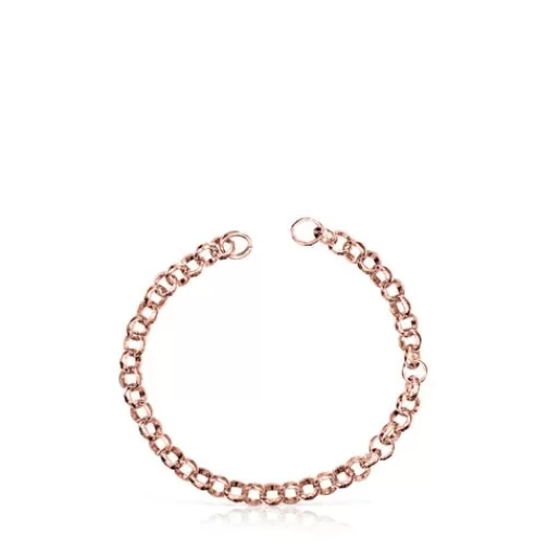 Outlet Rose Silver Vermeil Hold Bracelet 17cm. Silver Bracelets | Chain Bracelets