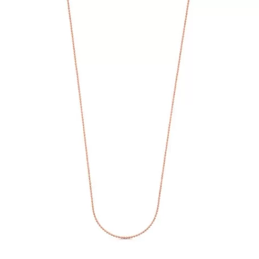 Shop Rose Vermeil Silver Chain Necklace 65cm. Kids Silver Necklaces | Chokers