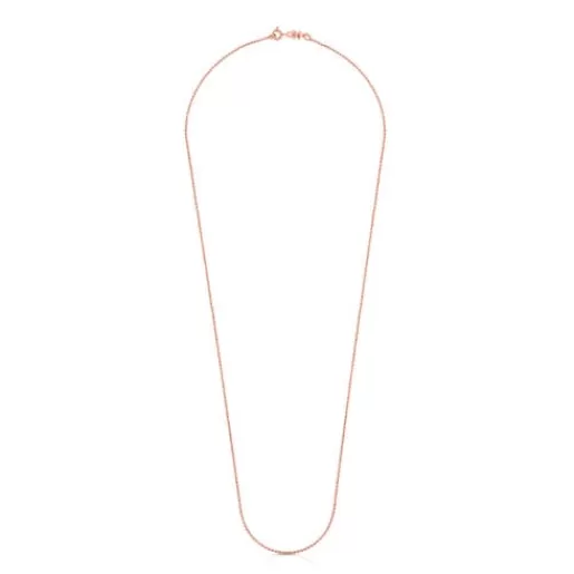 Shop Rose Vermeil Silver Chain Necklace 65cm. Kids Silver Necklaces | Chokers