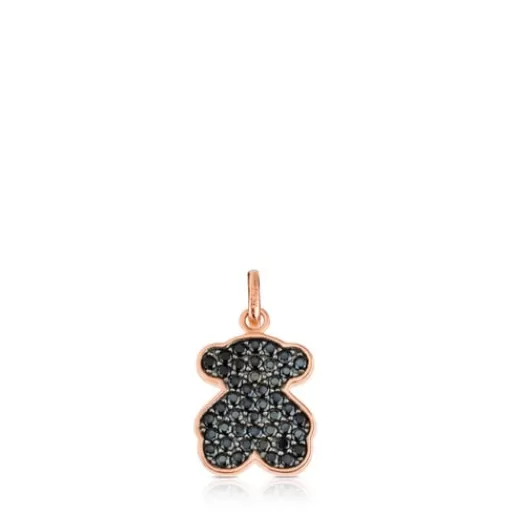 Best Rose Vermeil Silver Motif Pendant with Spinel and Bear motif Silver Pendants | Small Pendants