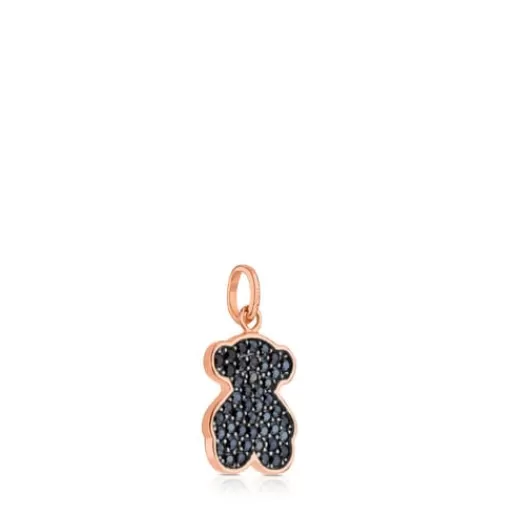 Best Rose Vermeil Silver Motif Pendant with Spinel and Bear motif Silver Pendants | Small Pendants