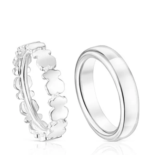 Outlet Set of Silver Straight Rings Silver Rings | Small Rings