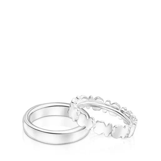 Outlet Set of Silver Straight Rings Silver Rings | Small Rings