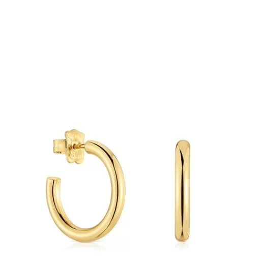 Fashion Short 20 mm Hoop earrings with 18kt gold plating over silver Basics Silver Earrings | Hoop Earrings