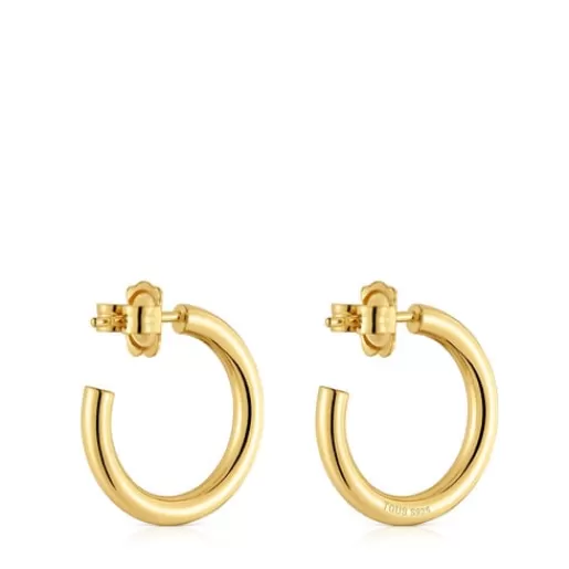 Fashion Short 20 mm Hoop earrings with 18kt gold plating over silver Basics Silver Earrings | Hoop Earrings