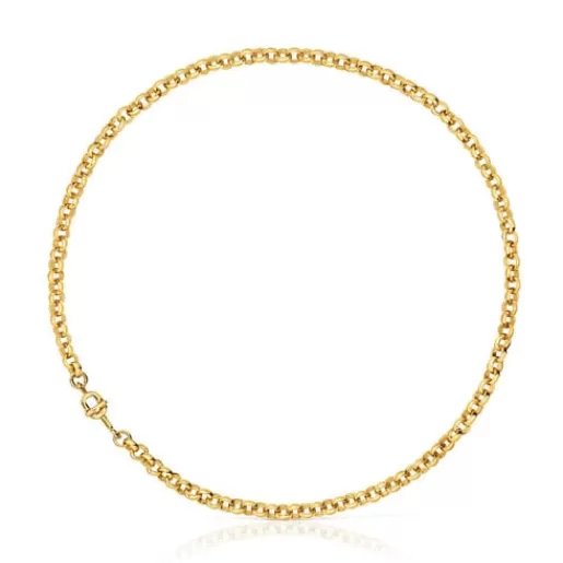 New Short 40 cm Necklace with 18kt gold plating over silver MANIFESTO Silver Necklaces | Short Necklaces
