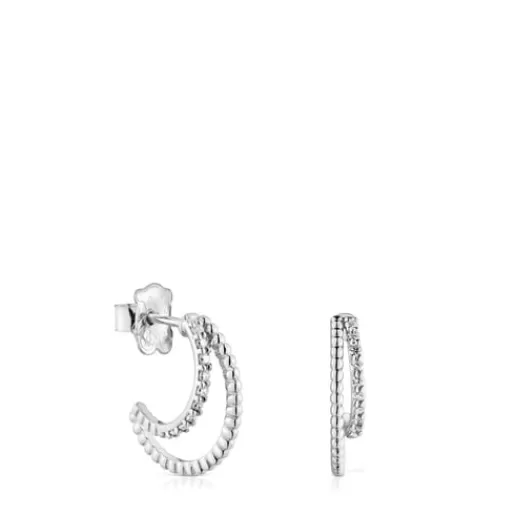 New Short double hoop white gold Earrings with Diamonds Les Classiques Gold Earrings | Hoop Earrings
