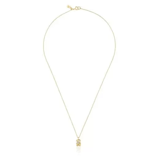 Outlet Short gold and diamonds bear Necklace Lligat Gold Necklaces | Short Necklaces