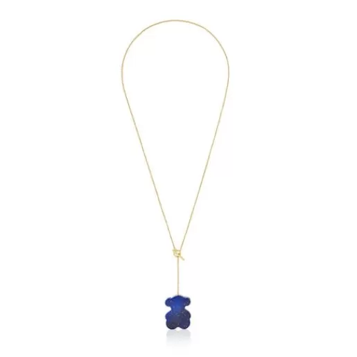 Fashion Short bear Necklace with lapis lazuli 1950 Short Necklaces