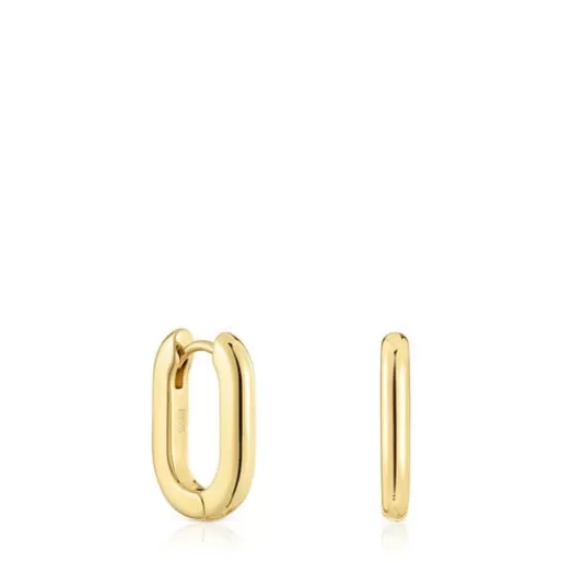 New Short 18.2 mm Hoop earrings with 18kt gold plating over silver Basics Silver Earrings | Hoop Earrings