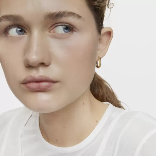 New Short 18.2 mm Hoop earrings with 18kt gold plating over silver Basics Silver Earrings | Hoop Earrings