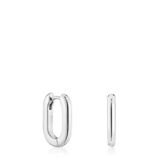 Fashion Short 18.2 mm Hoop earrings Basics Silver Earrings | Hoop Earrings