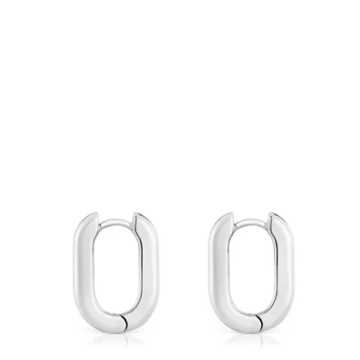 Fashion Short 18.2 mm Hoop earrings Basics Silver Earrings | Hoop Earrings