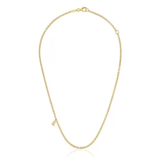 Flash Sale Short Necklace with 18kt gold plating over silver and round rings Bold Bear Silver Necklaces | Short Necklaces