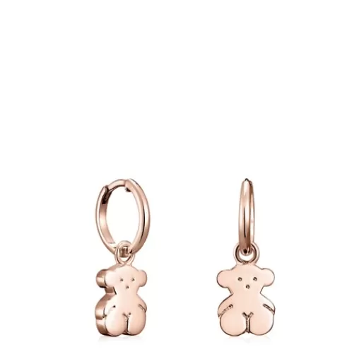 Best Sale Short Rose Silver Vermeil Sweet Dolls bear Earrings Silver Earrings