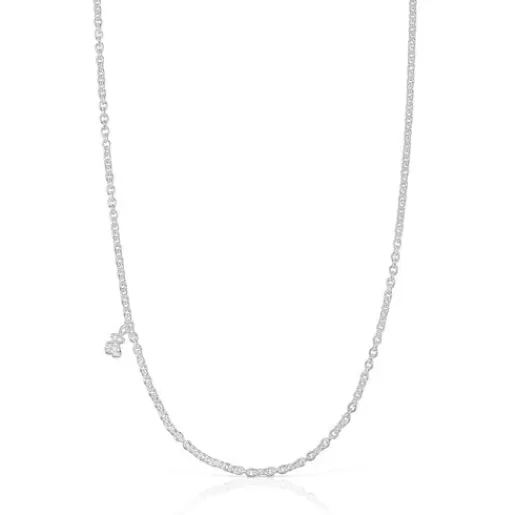 Flash Sale Short silver Necklace with thick round rings Bold Bear Silver Necklaces | Short Necklaces
