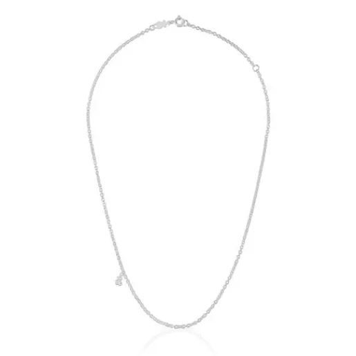Flash Sale Short silver Necklace with thick round rings Bold Bear Silver Necklaces | Short Necklaces