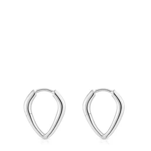 Outlet Short pointed Hoop earrings Basics Silver Earrings | Hoop Earrings