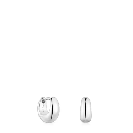 Shop Short, thick Hoop earrings Basics Silver Earrings | Hoop Earrings