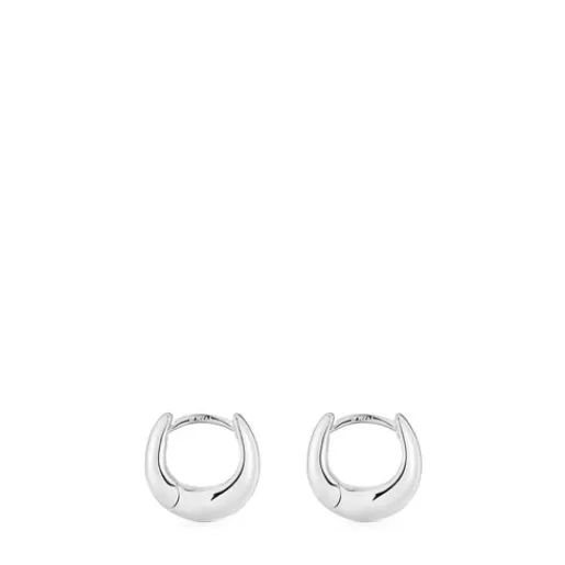 Shop Short, thick Hoop earrings Basics Silver Earrings | Hoop Earrings