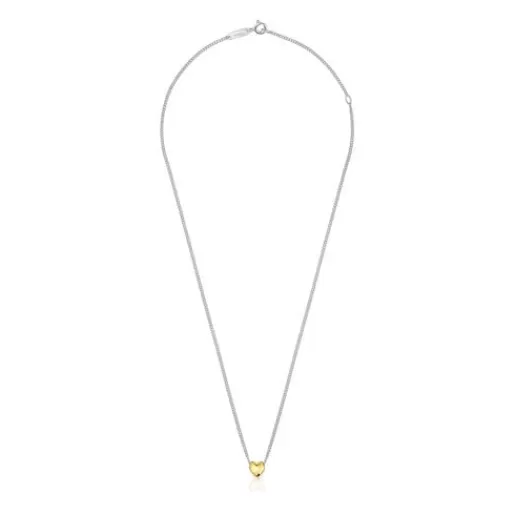 Shop Short two-tone heart Necklace My Other Half Silver Necklaces | Short Necklaces