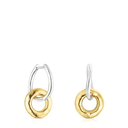 Outlet Short two-tone Luah donut Earrings Silver Earrings