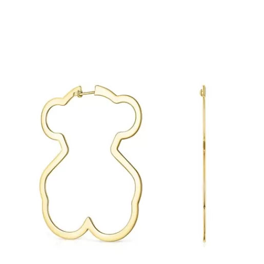 Shop Silueta bear Earrings in Silver Vermeil Silver Earrings | Hoop Earrings