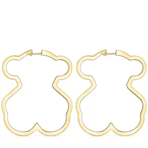 Shop Silueta bear Earrings in Silver Vermeil Silver Earrings | Hoop Earrings