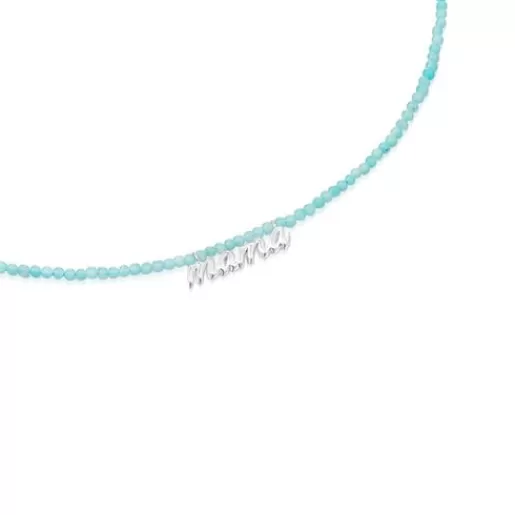 Shop and amazonite Mama Necklace Mama Silver Necklaces | Short Necklaces