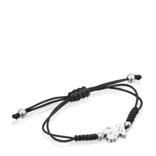 New and black Cord Sweet Dolls bear Bracelet Kids Silver Bracelets | Cord And Thread Bracelets