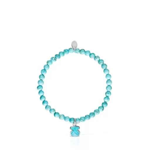Flash Sale Silver and dyed magnesite Icon Color bracelet Silver Bracelets | Ball Bracelets