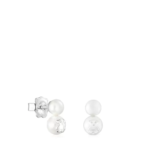 Cheap Silver and Pearl Icon Pearl Earrings Silver Earrings | Pearl Earrings