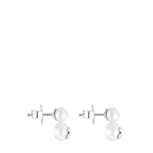 Cheap Silver and Pearl Icon Pearl Earrings Silver Earrings | Pearl Earrings