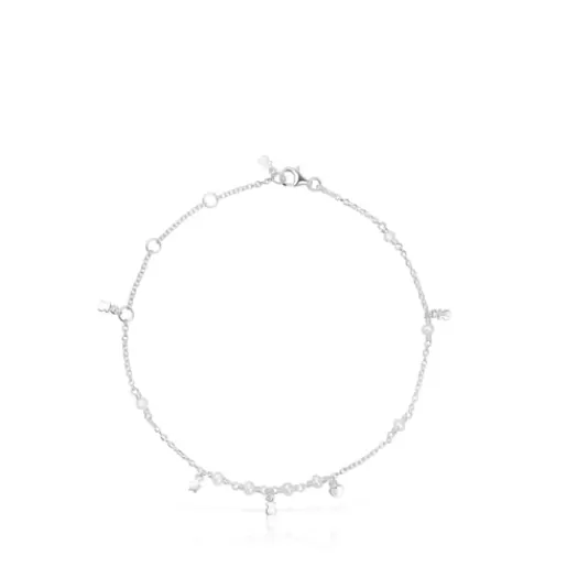 Best Silver and pearl Cool Joy Anklet with charms Silver Bracelets | Pearl Bracelets