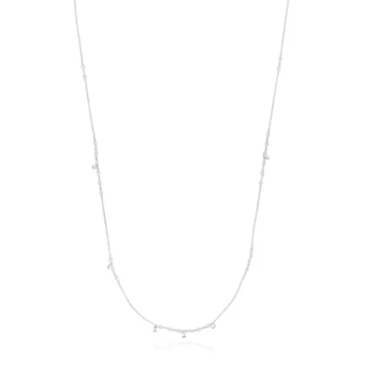 Cheap Silver and pearl Cool Joy Necklace with charms Silver Necklaces | Long Necklaces