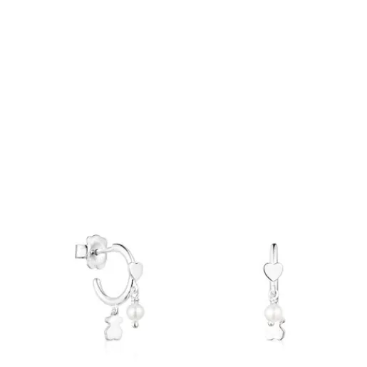 Best Sale Silver and Pearls Cool Joy Earrings Silver Earrings | Hoop Earrings