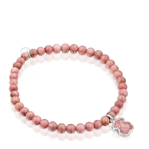 Best Sale Silver and rhodonite Icon Color bracelet Silver Bracelets | Ball Bracelets