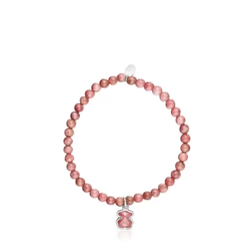 Best Sale Silver and rhodonite Icon Color bracelet Silver Bracelets | Ball Bracelets