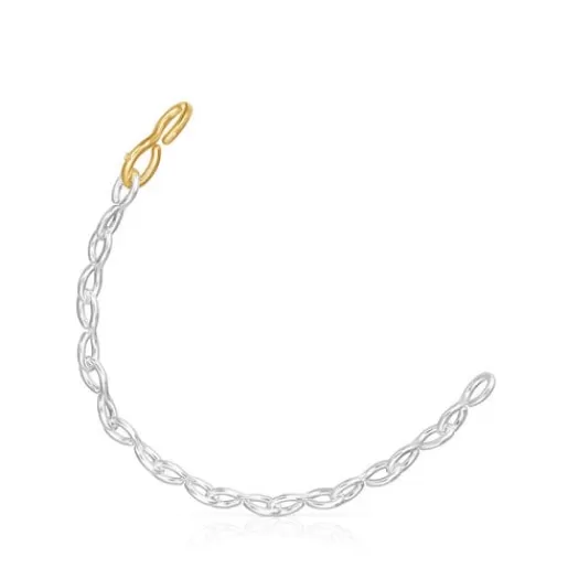 Cheap Silver and silver vermeil Bent Bracelet Silver Bracelets | Chain Bracelets