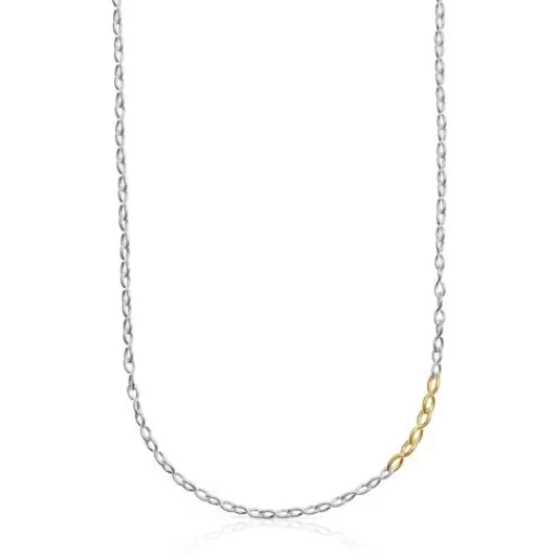 Store Silver and silver vermeil Bent Necklace Silver Necklaces | Long Necklaces