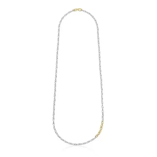 Store Silver and silver vermeil Bent Necklace Silver Necklaces | Long Necklaces