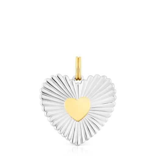 Best Silver and silver vermeil heart Pendant Iris Motif Silver Pendants | Medium Pendants