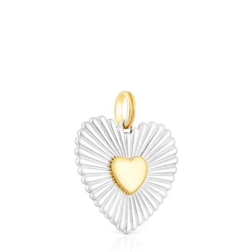 Best Silver and silver vermeil heart Pendant Iris Motif Silver Pendants | Medium Pendants