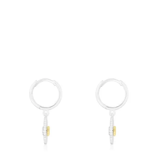 Store Silver and silver vermeil Hoop earrings Iris Motif Silver Earrings