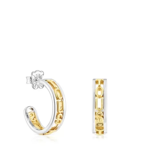 Cheap Silver and silver vermeil Hoop earrings Logo Silver Earrings | Hoop Earrings