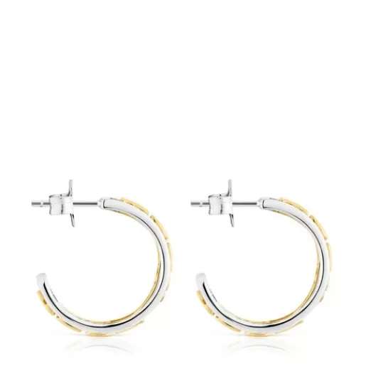 Cheap Silver and silver vermeil Hoop earrings Logo Silver Earrings | Hoop Earrings