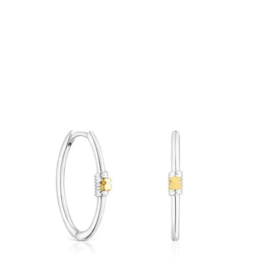 Clearance Silver and silver vermeil Lure Hoop earrings Silver Earrings | Hoop Earrings