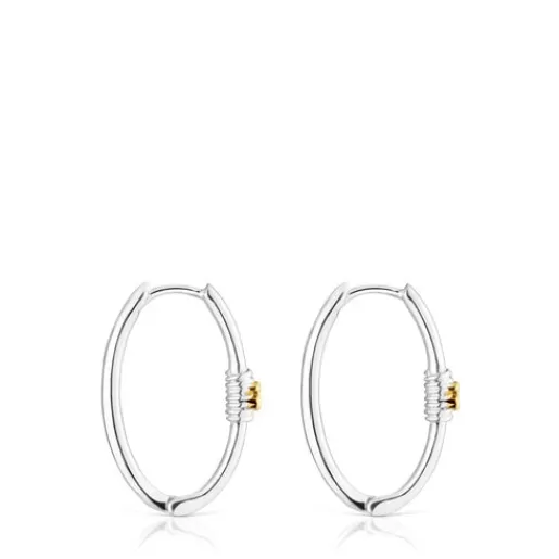 Clearance Silver and silver vermeil Lure Hoop earrings Silver Earrings | Hoop Earrings