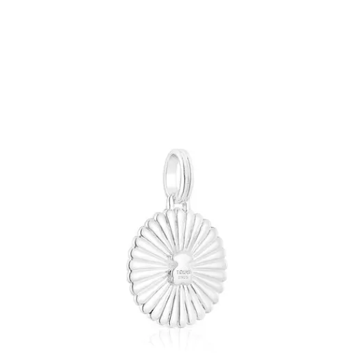 Clearance Silver and silver vermeil Alphabet letter F medallion Pendant Silver Pendants | Small Pendants
